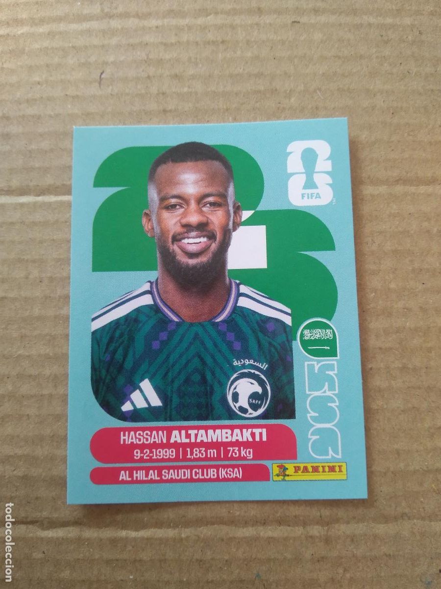 Cromos de f&uacute;tbol: KSA 8 HASSAN ALTAMBAKTI ARABIA SAUDITA CROMO FUTBOL PANINI MUNDIAL 2026 WORLD CUP COPA DEL MUNDO