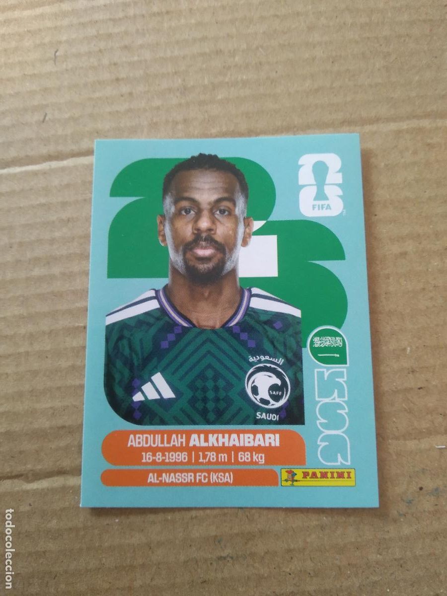Cromos de f&uacute;tbol: KSA 11 ABDULLAH ALKHAIBARI ARABIA SAUDITA CROMO FUTBOL PANINI MUNDIAL 2026 WORLD CUP COPA DEL MUNDO
