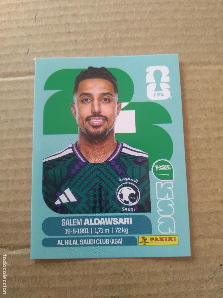 Cromos de f&uacute;tbol: KSA 16 SALEM ALDAWSARI ARABIA SAUDITA CROMO FUTBOL PANINI MUNDIAL 2026 WORLD CUP COPA DEL MUNDO