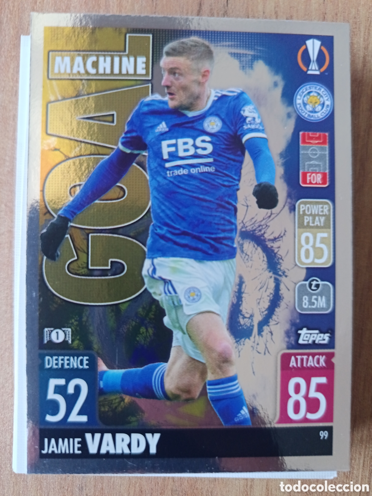 Cromos de f&uacute;tbol: 99 Vardy CHAMPIONS LEAGUE MATCH ATTAX TOPPS 2021-2022 21-22