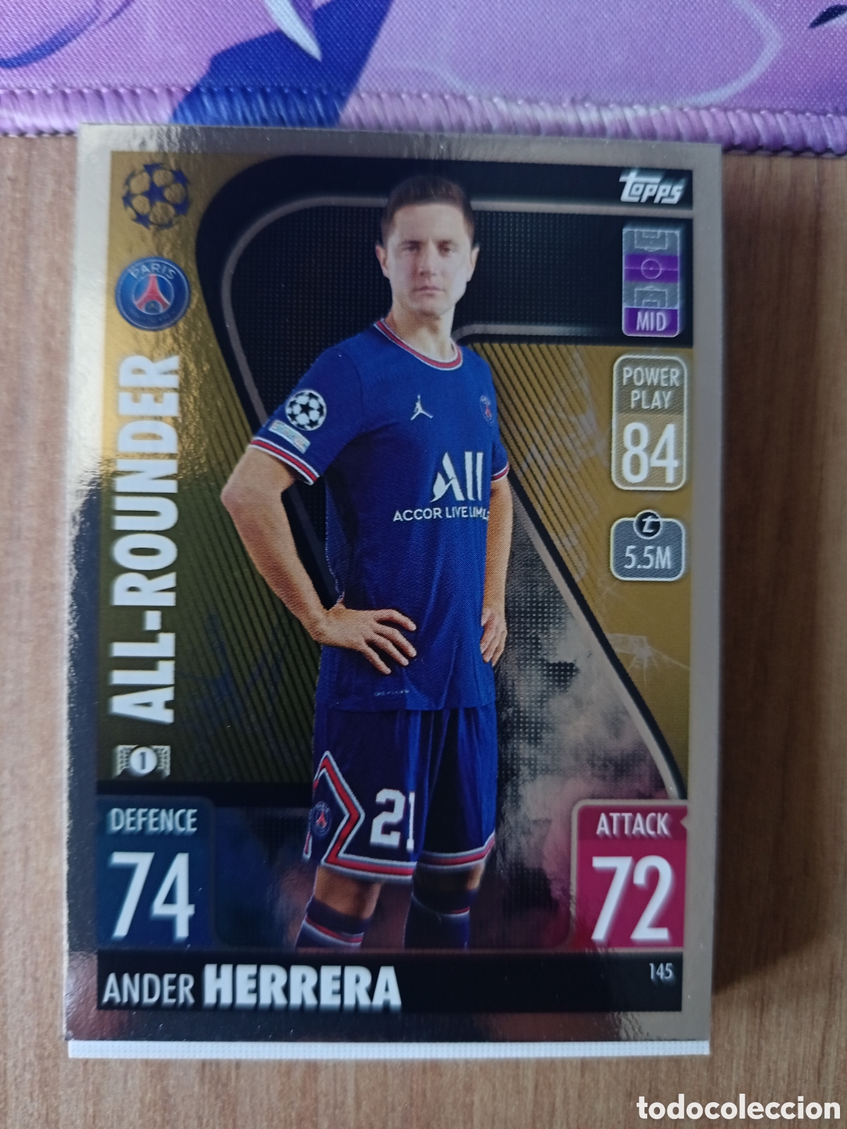 Figurine di Calcio: 145 Ander herrera CHAMPIONS LEAGUE MATCH ATTAX TOPPS 2021-2022 21-22
