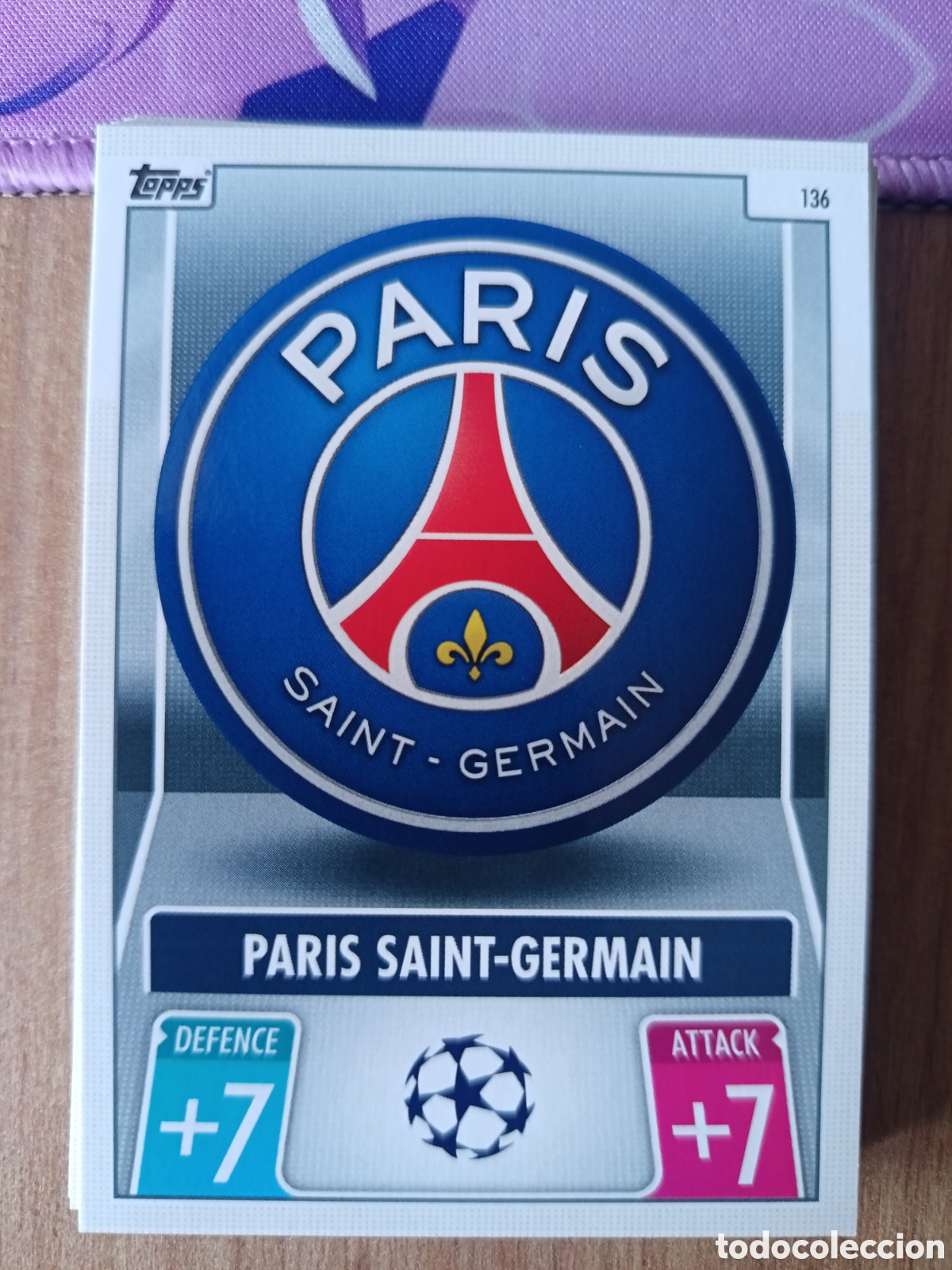 Cartes &agrave; collectionner de Football: 136 Escudo Paris Saint Germain CHAMPIONS LEAGUE MATCH ATTAX TOPPS 2021-2022 21-22