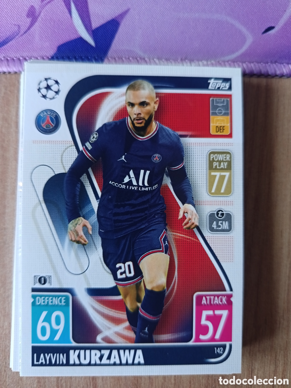Cromos de f&uacute;tbol: 142 Kurzawa CHAMPIONS LEAGUE MATCH ATTAX TOPPS 2021-2022 21-22