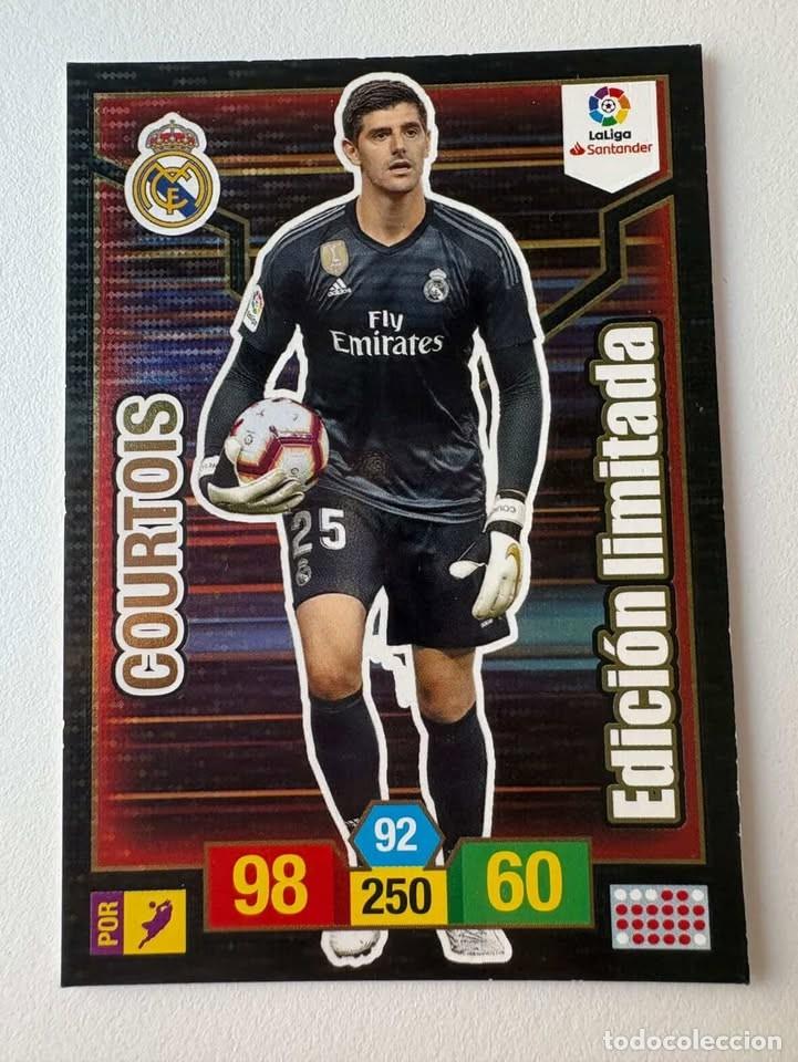 Cromos de f&uacute;tbol: Courtois Real Madrid Edici&oacute;n Limitada Adrenalyn 2018-19