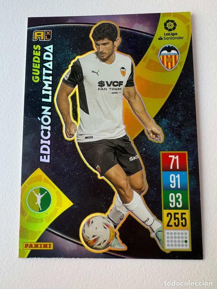 Cromos de f&uacute;tbol: Guedes Valencia Edici&oacute;n Limitada Adrenalyn 2021-22