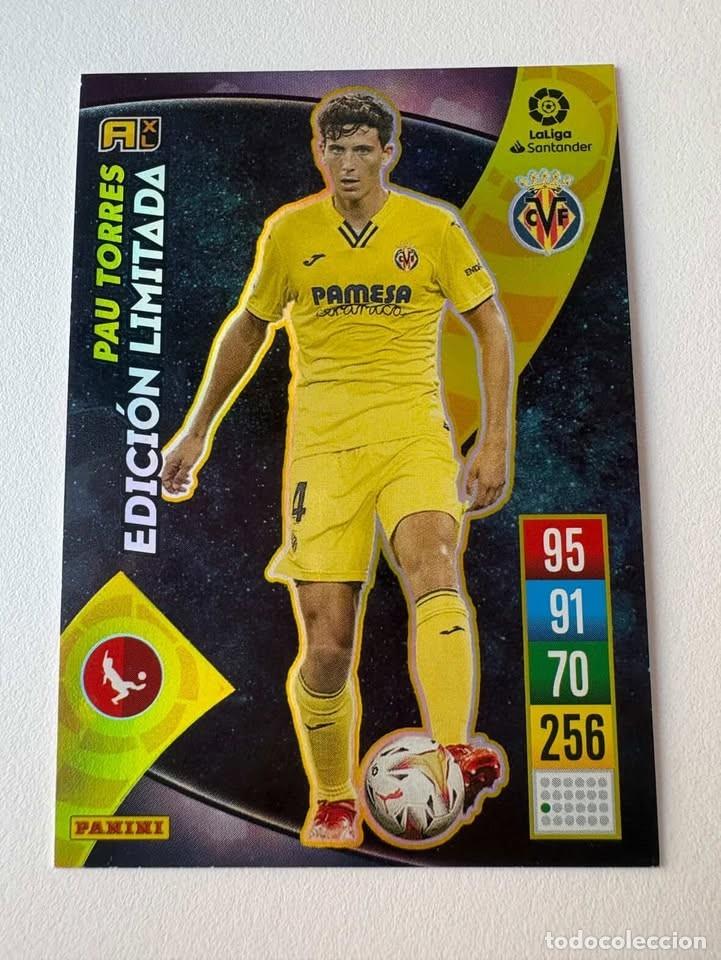 Cromos de f&uacute;tbol: Pau Torres Villarreal Edici&oacute;n Limitada Adrenalyn 2021-22