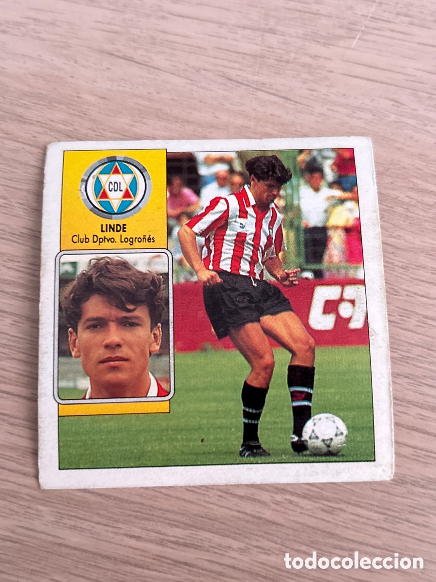 Cromos de f&uacute;tbol: LINDE LOGRO&Ntilde;ES LIGA ESTE 1992 1993 92 93 NUNCA PEGADO SIN PEGAR