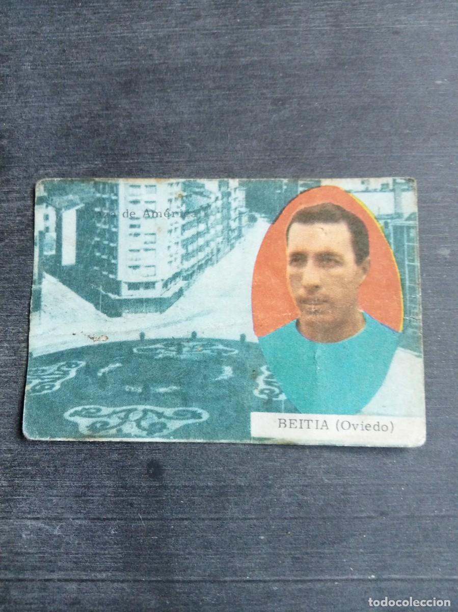 Cromos de f&uacute;tbol: CROMO SEMINUEVO BEITIA REAL OVIEDO FUTBOL LIGA 63/64 FHER DISGRA FOOTBALL