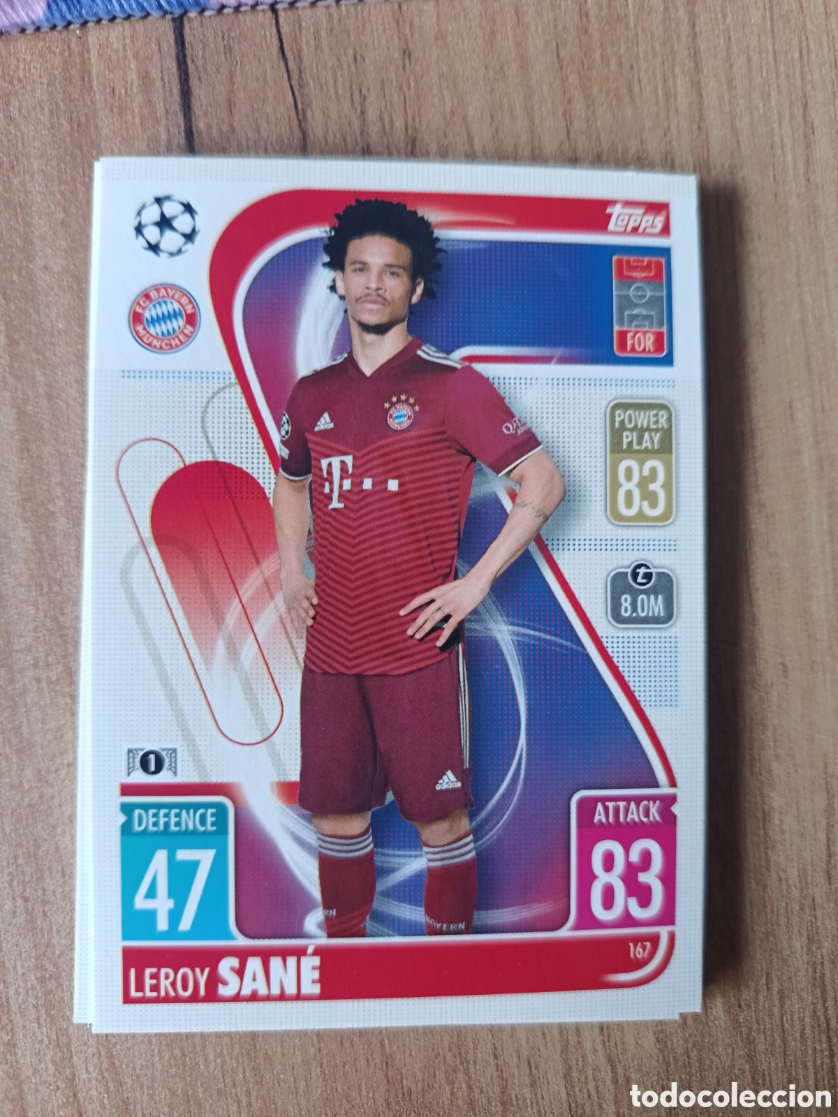Cromos de f&uacute;tbol: 167 Sane CHAMPIONS LEAGUE MATCH ATTAX TOPPS 2021-2022 21-22