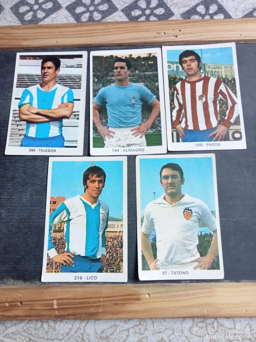 Cromos de f&uacute;tbol: 5 CROMOS RUIZ ROMERO LIGA 71-72