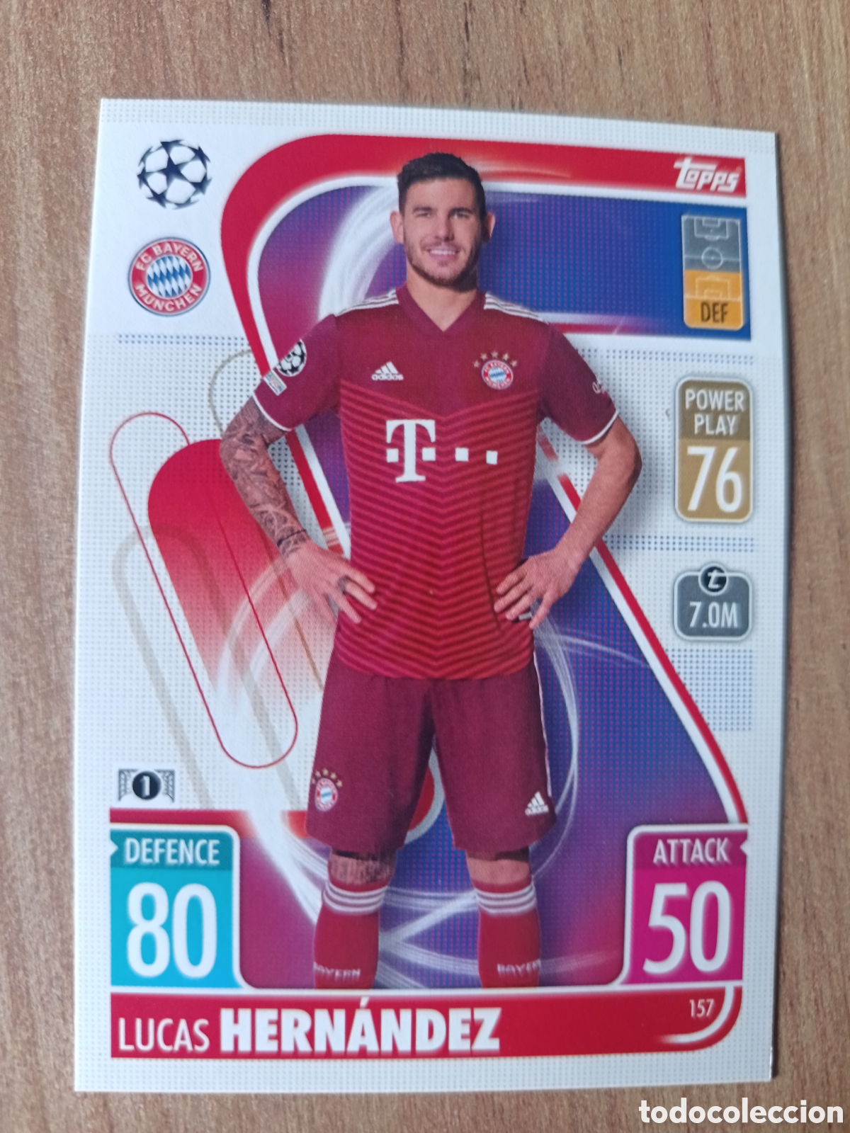 Cromos de f&uacute;tbol: 157 Hern&aacute;ndez CHAMPIONS LEAGUE MATCH ATTAX TOPPS 2021-2022 21-22