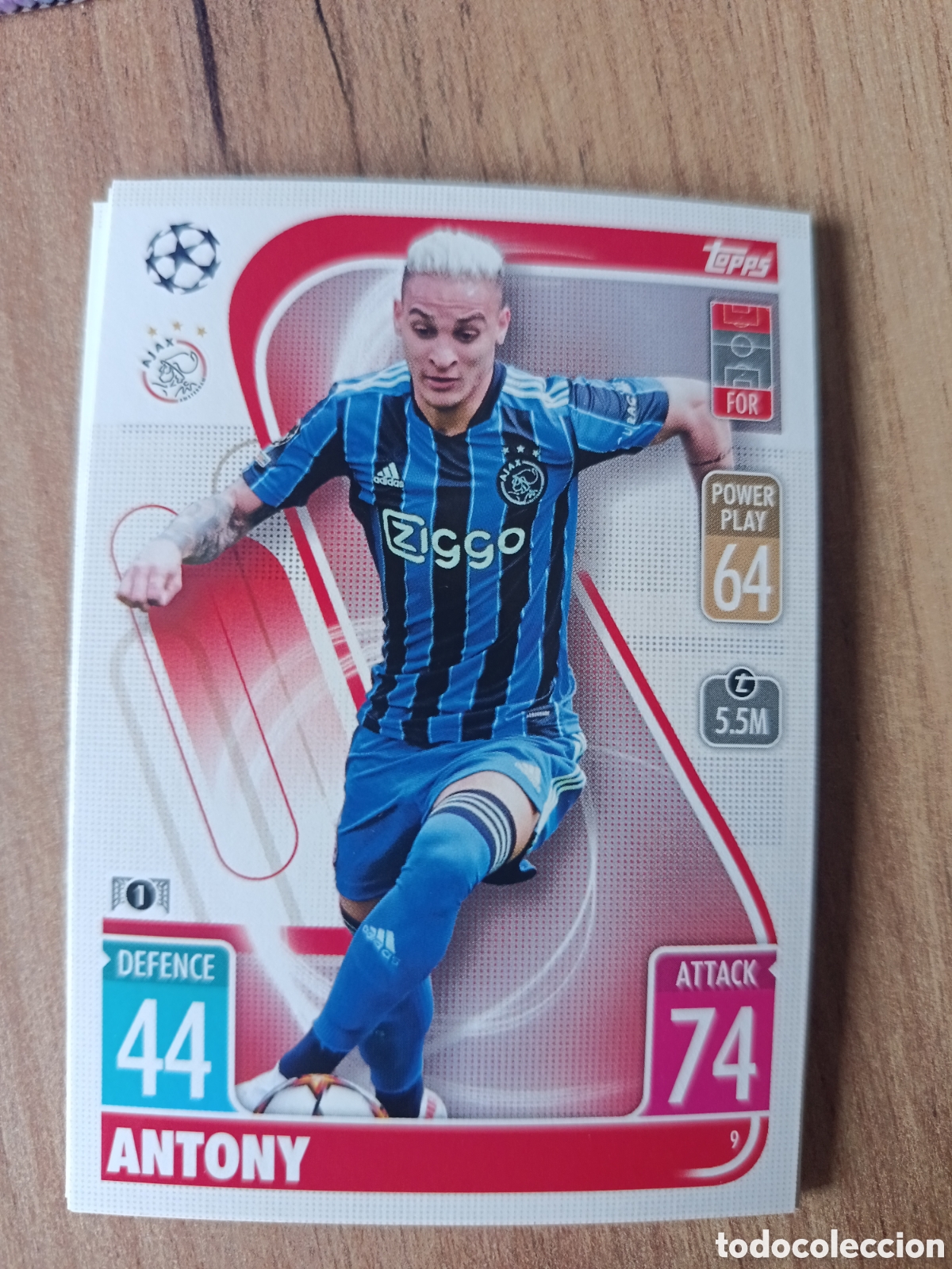 Football Stickers: 9 Antony CHAMPIONS LEAGUE MATCH ATTAX TOPPS 2021-2022 21-22