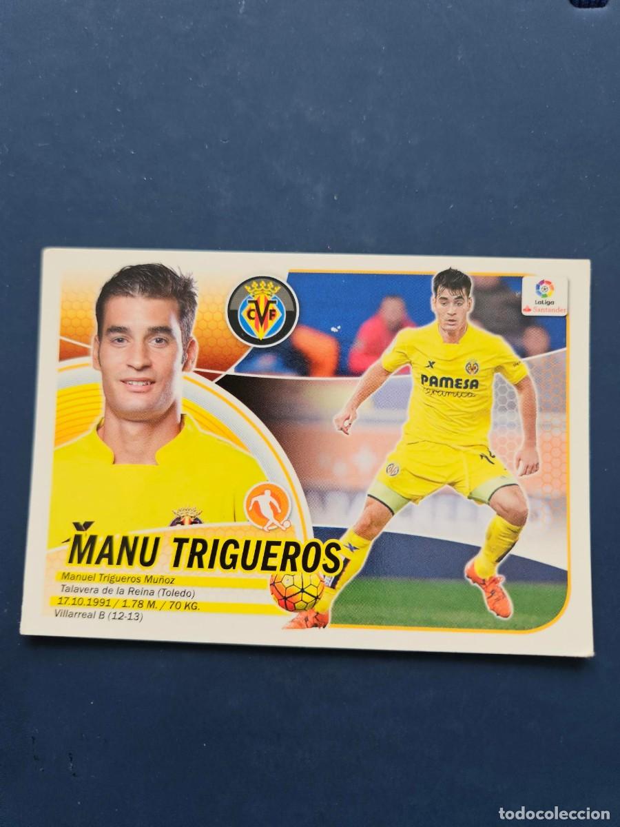 Football Stickers: N&ordm; 10 MANU TRIGUEROS VILLARREAL LOGO NUEVO LIGA ESTE 16 17 2016 2017 SIN PEGAR NUNCA PEGADO