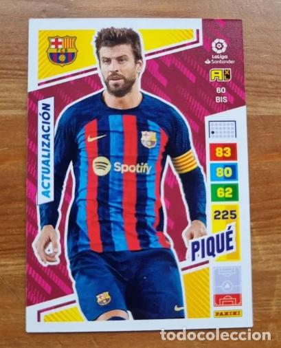 Football Stickers: 60 Bis PIQU&Eacute; (Barcelona) ACTUALIZACI&Oacute;N. La Liga Santander 2022 2023 Adrenalyn XL (NUEVO)