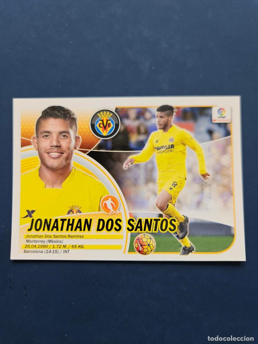 Football Stickers: N&ordm; 11 JONATHAN DOS SANTOS VILLARREAL LOGO NUEVO LIGA ESTE 16 17 2016 2017 SIN PEGAR NUNCA PEGADO