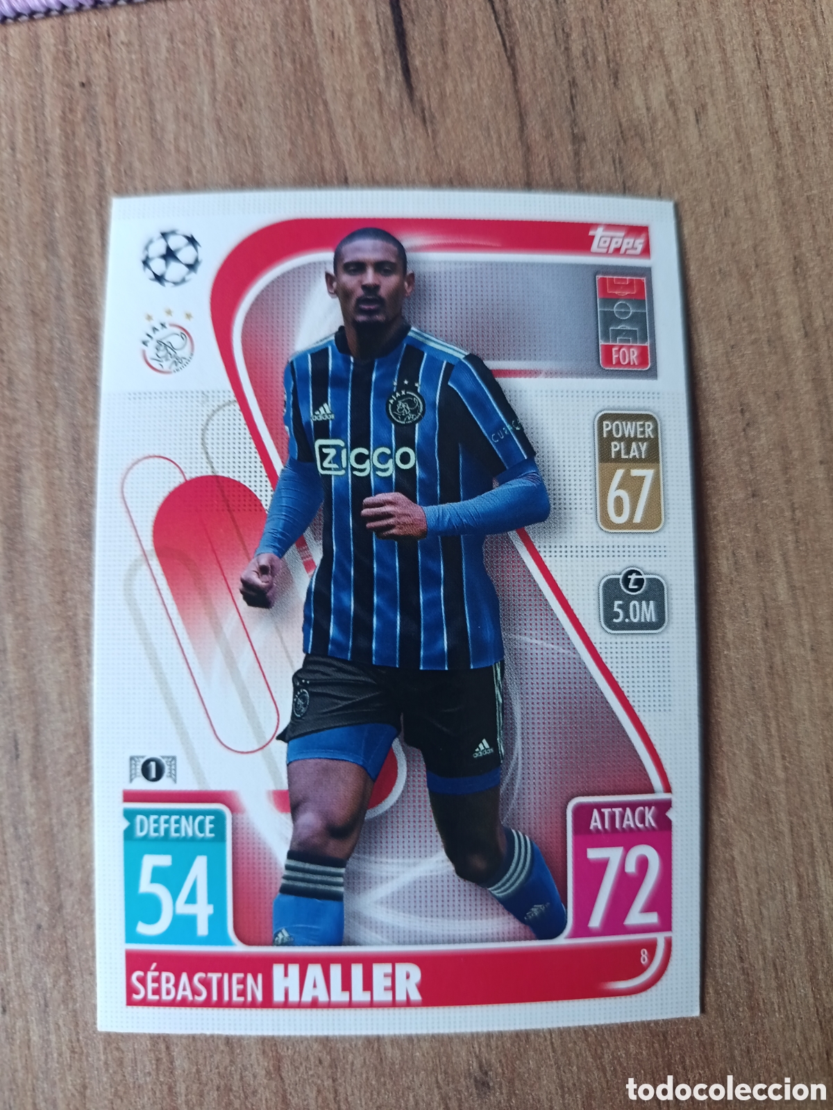 Football Stickers: 8 Haller CHAMPIONS LEAGUE MATCH ATTAX TOPPS 2021-2022 21-22