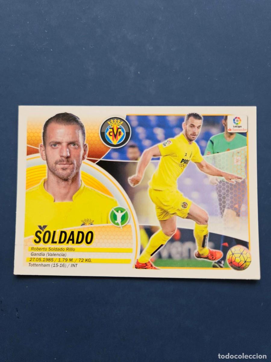 Cromos de f&uacute;tbol: N&ordm; 16 SOLDADO VILLARREAL LOGO NUEVO LIGA ESTE 16 17 2016 2017 SIN PEGAR NUNCA PEGADO