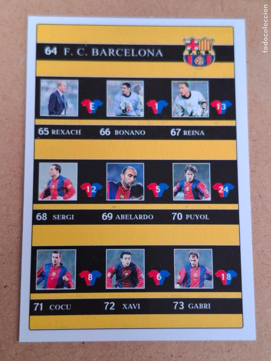 Cromos de f&uacute;tbol: MUNDICROMO 2001 2002 01 02 - 84 &Iacute;NDICE - FC. BARCELONA