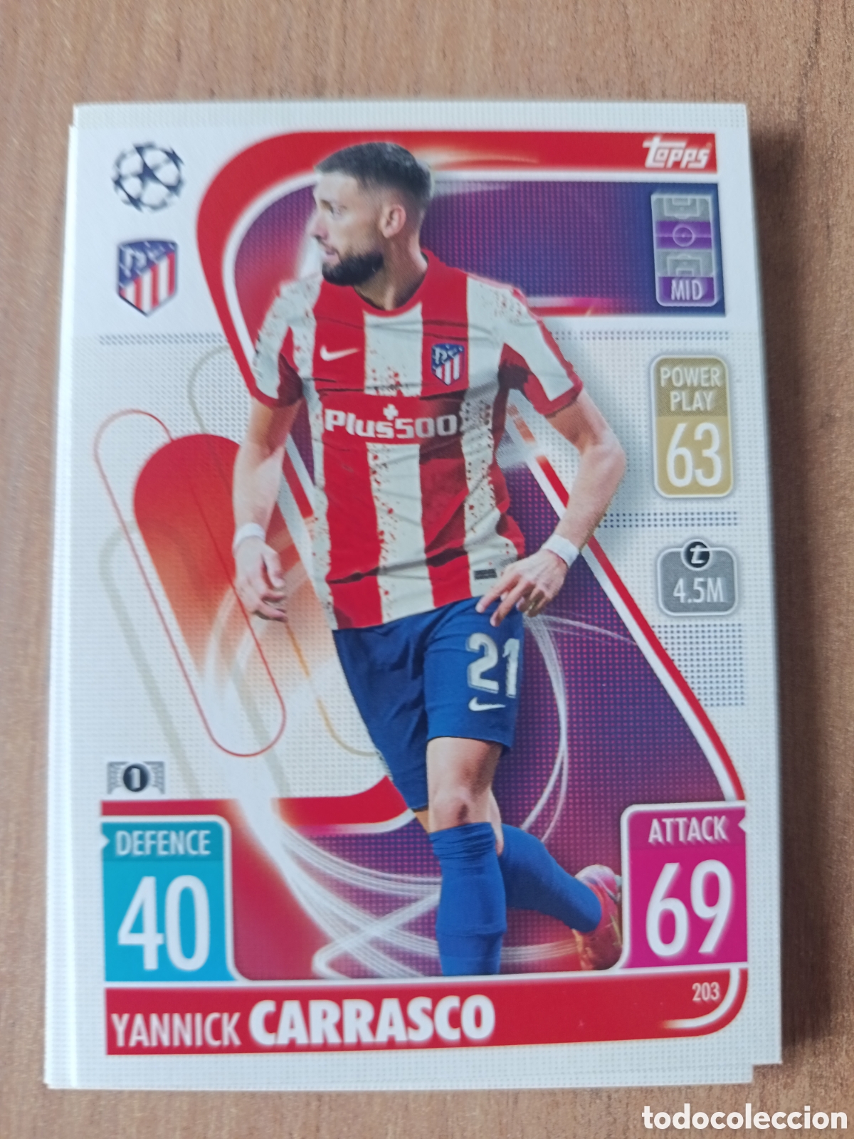 Cromos de f&uacute;tbol: 203 Carrasco CHAMPIONS LEAGUE MATCH ATTAX TOPPS 2021-2022 21-22