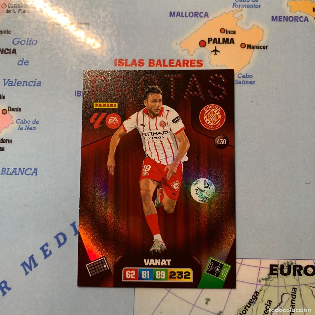 Cromos de f&uacute;tbol: Vanat Protas n&uacute;mero 430 del Girona cromo adrenalyn XL 25-26 2025-2026