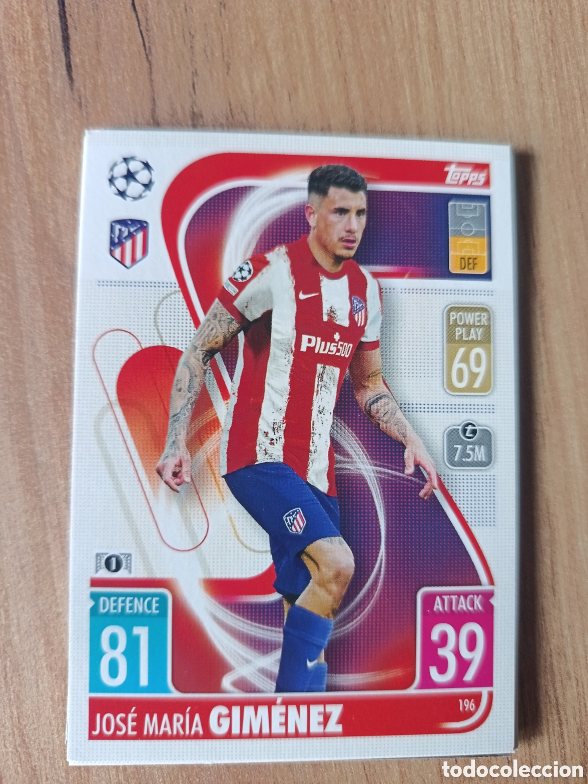 Cromos de f&uacute;tbol: 196 Gim&eacute;nez CHAMPIONS LEAGUE MATCH ATTAX TOPPS 2021-2022 21-22