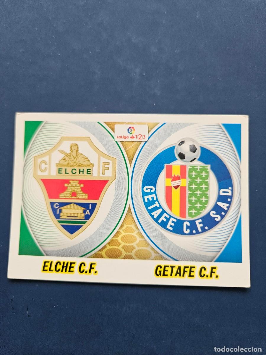 Cromos de f&uacute;tbol: N&ordm; 3 ESCUDO ELCHE - GETAFE LOGO NUEVO LIGA ESTE 16 17 2016 2017 SIN PEGAR NUNCA PEGADO