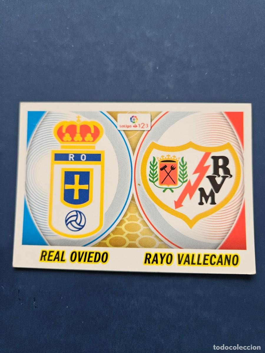 Cromos de f&uacute;tbol: N&ordm; 8 ESCUDO OVIEDO - RAYO VALLECANO LOGO NUEVO LIGA ESTE 16 17 2016 2017 SIN PEGAR NUNCA PEGADO