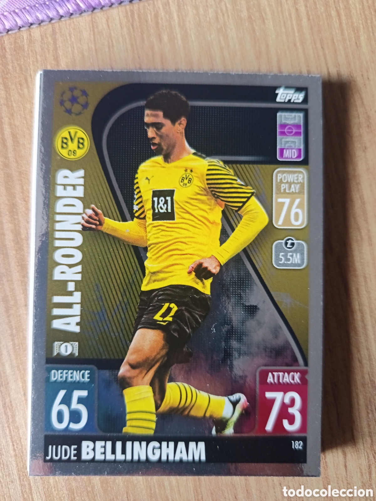 Cromos de f&uacute;tbol: 182 Bellingham CHAMPIONS LEAGUE MATCH ATTAX TOPPS 2021-2022 21-22