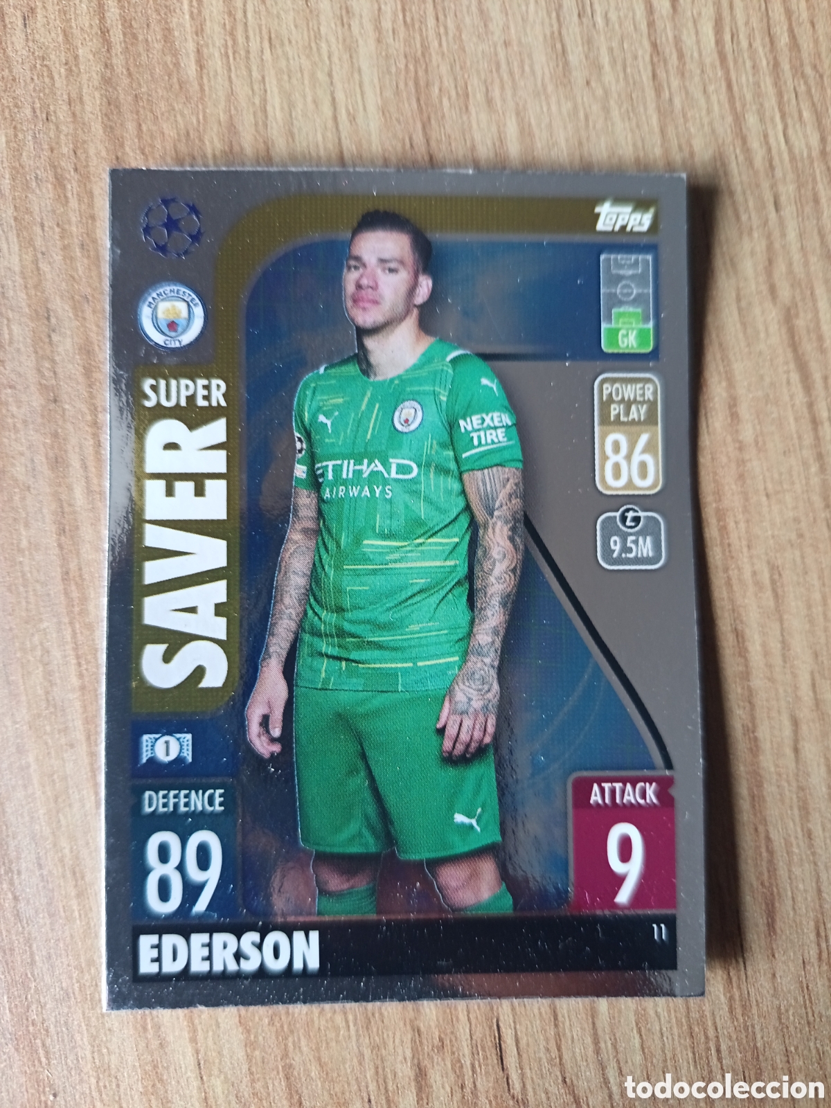 Cromos de f&uacute;tbol: 11 Ederson CHAMPIONS LEAGUE MATCH ATTAX TOPPS 2021-2022 21-22
