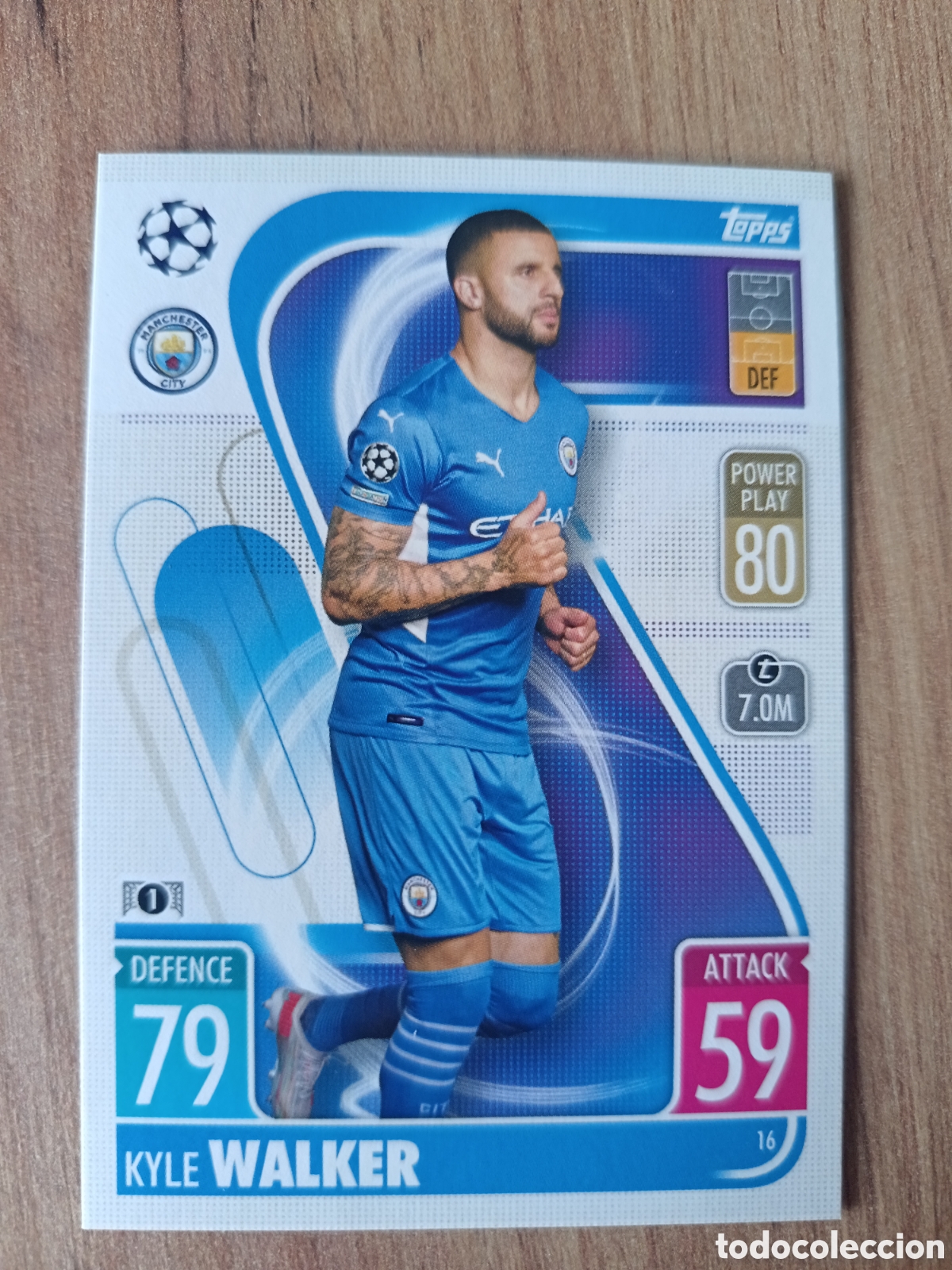 Cromos de f&uacute;tbol: 16 Walker CHAMPIONS LEAGUE MATCH ATTAX TOPPS 2021-2022 21-22