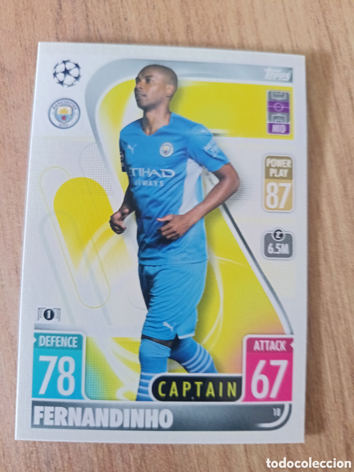 Cromos de f&uacute;tbol: 18 Fernandinho CHAMPIONS LEAGUE MATCH ATTAX TOPPS 2021-2022 21-22