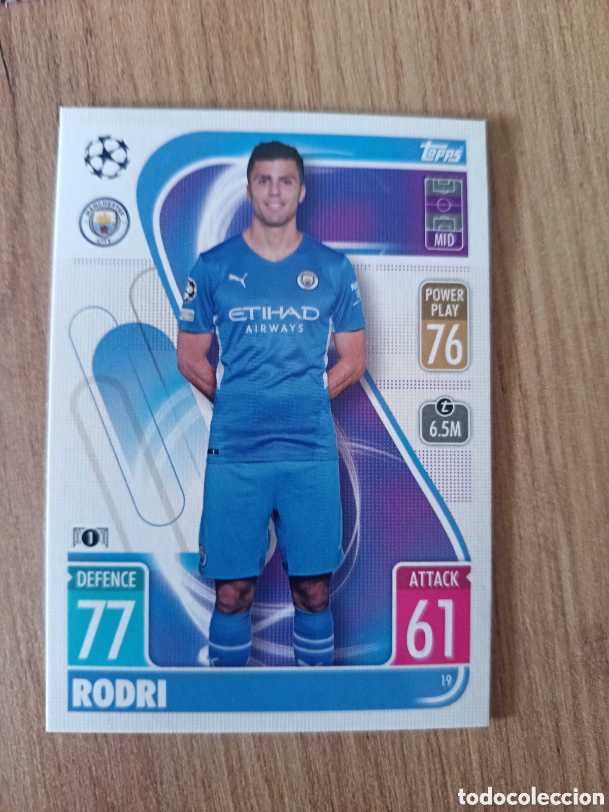 Cromos de f&uacute;tbol: 19 Rodri CHAMPIONS LEAGUE MATCH ATTAX TOPPS 2021-2022 21-22