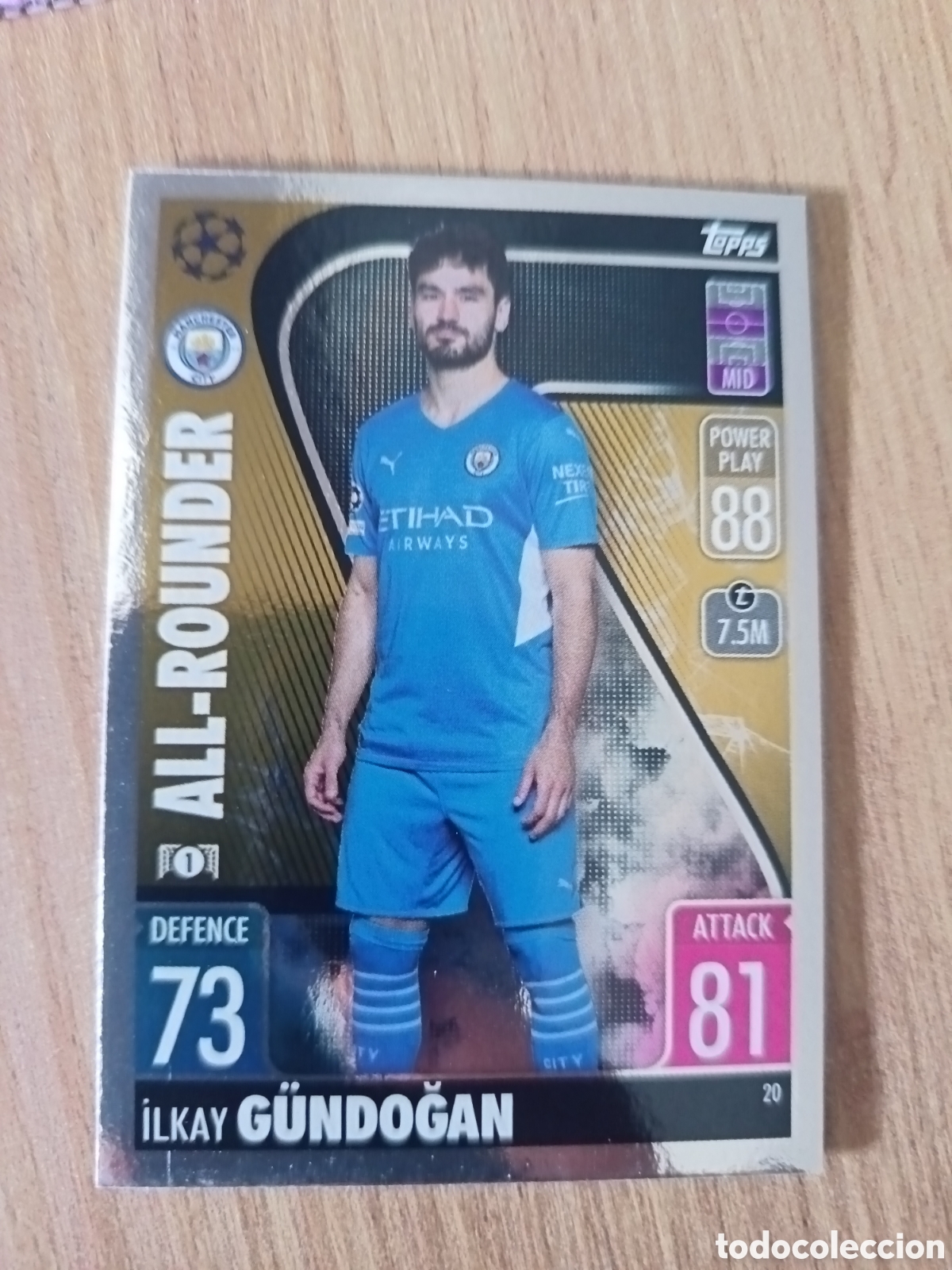 Fu&szlig;ball-Sticker: 20 Gundogan CHAMPIONS LEAGUE MATCH ATTAX TOPPS 2021-2022 21-22