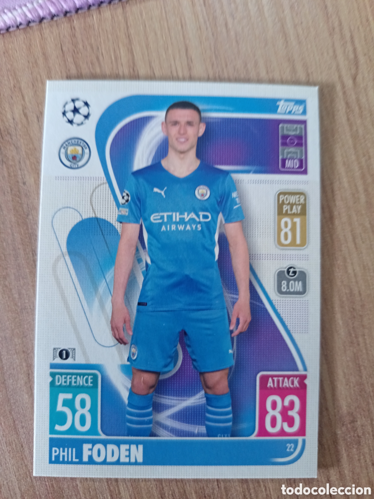 Cromos de f&uacute;tbol: 22 Foden CHAMPIONS LEAGUE MATCH ATTAX TOPPS 2021-2022 21-22