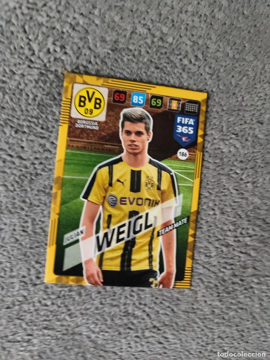 Cromos de f&uacute;tbol: 365 ADRENALYN XL 2018 186 JULIAN WEIGL BORUSSIA DORTMUND FIFA PANINI 17 2017 18 AXL AAP