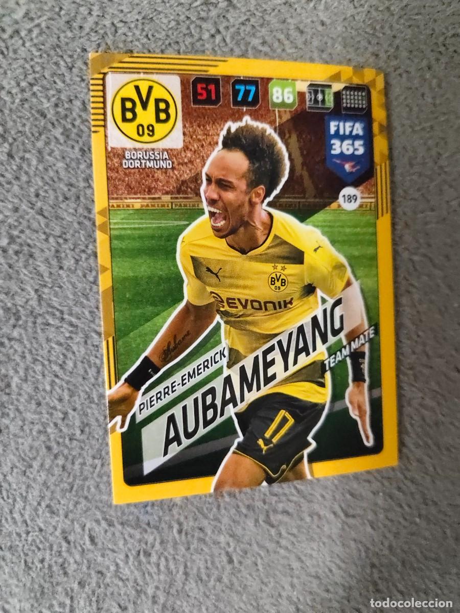 Cromos de f&uacute;tbol: 365 ADRENALYN XL 2018 189 AUBAMEYANG BORUSSIA DORTMUND FIFA PANINI 17 2017 18 AXL AAP
