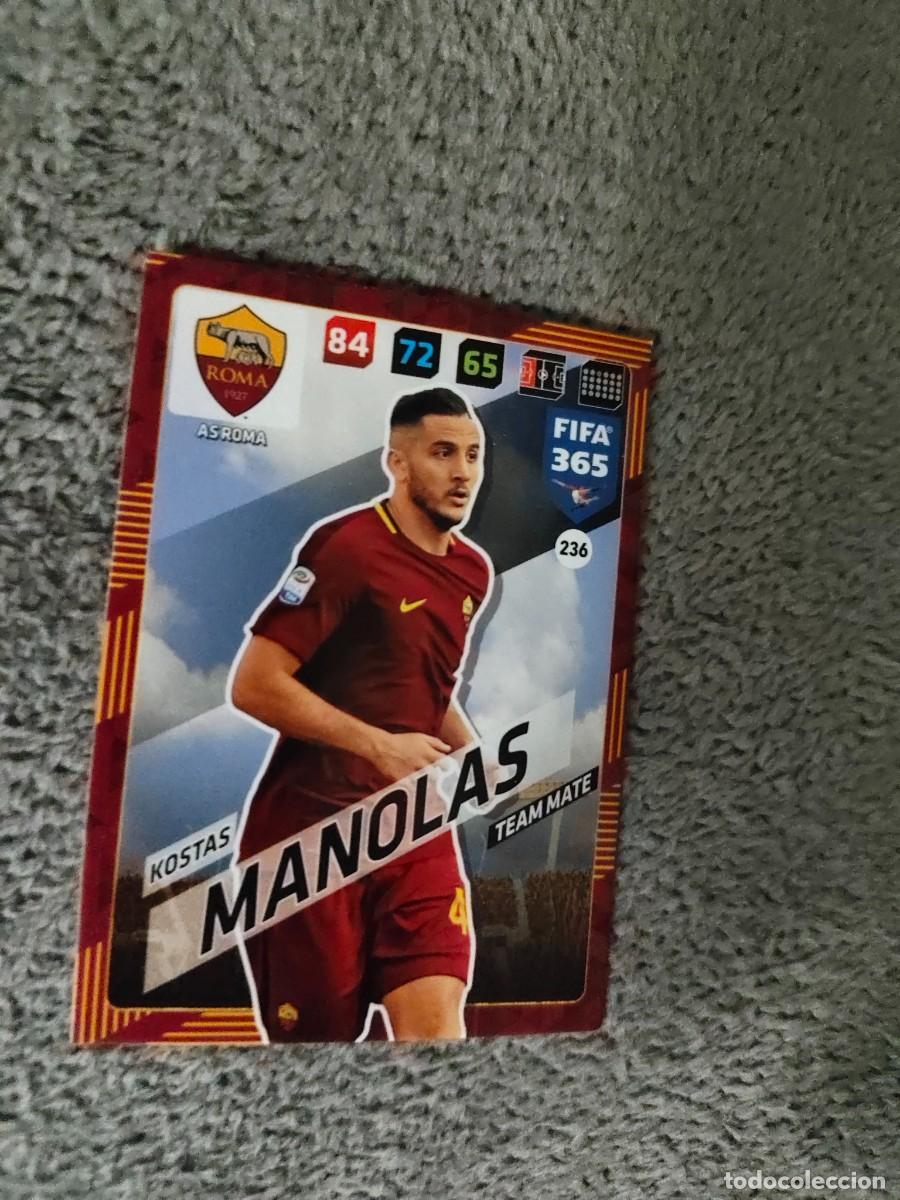 Fu&szlig;ball-Sticker: 365 ADRENALYN XL 2018 236 KOSTAS MANOLAS AS ROMA TEAM MATE FIFA PANINI 17 2017 18 AXL AAP