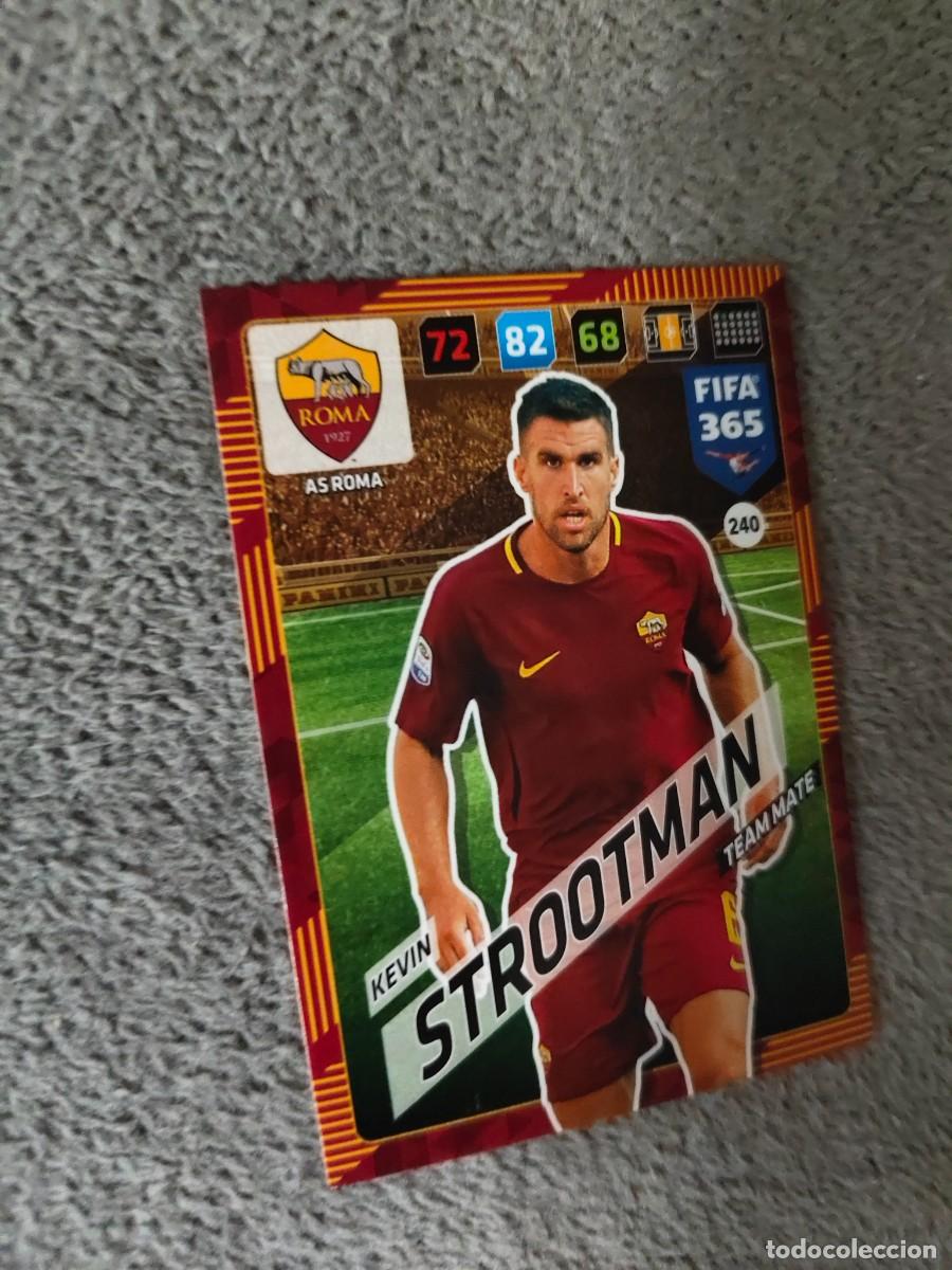 Fu&szlig;ball-Sticker: 365 ADRENALYN XL 2018 240 KEVIN STROOTMAN AS ROMA TEAM MATE FIFA PANINI 17 2017 18 AXL AAP