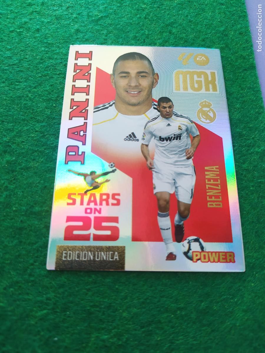 Cromos de f&uacute;tbol: MEGACRACKS 2026 2027 MGK 26 27 NUEVO - STARS ON 25 POWER REAL MADRID BENZEMA