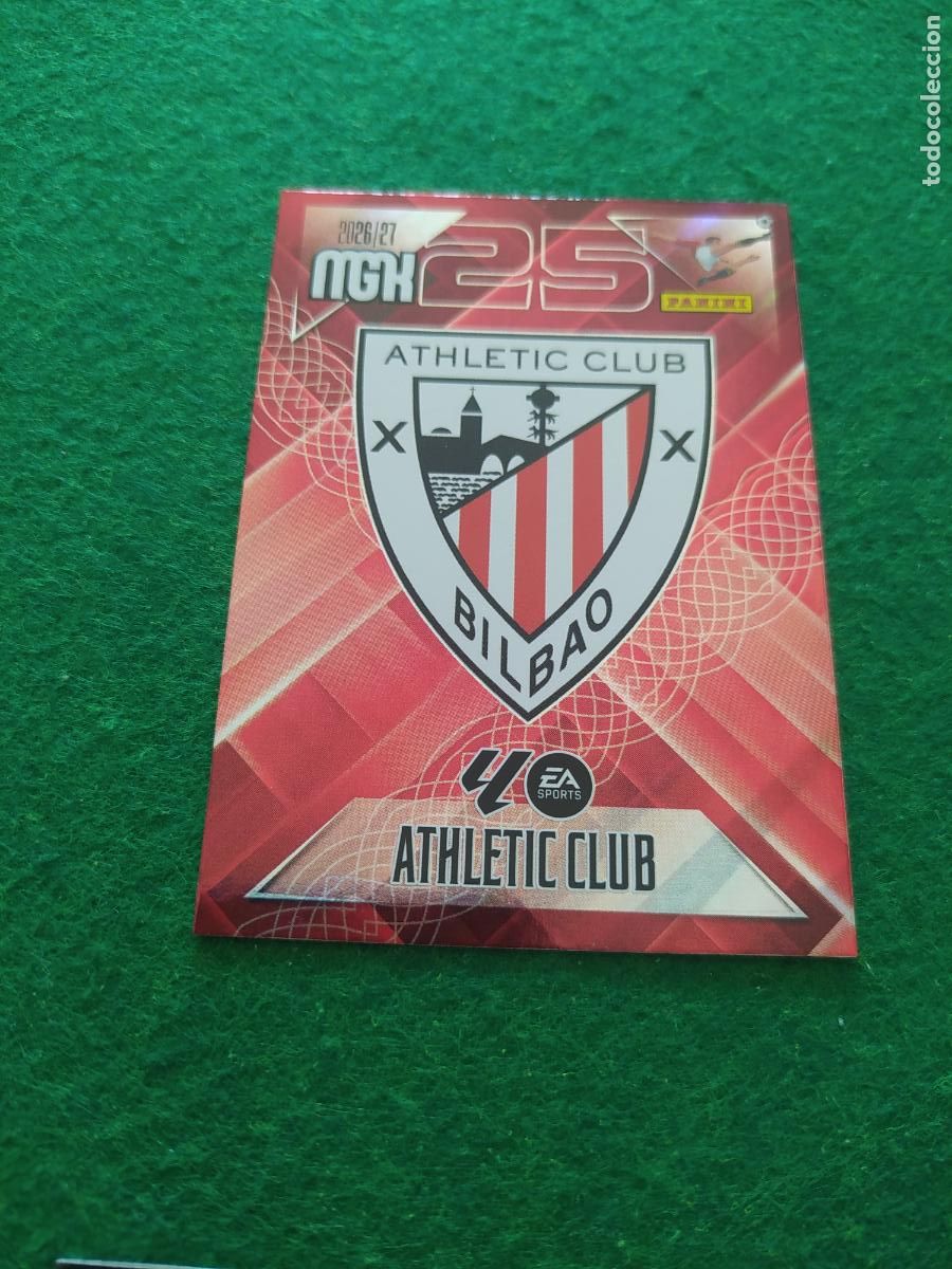Cromos de f&uacute;tbol: MEGACRACKS 2026 2027 MGK 26 27 NUEVO - ATHLETIC CLUB DE BILBAO N&ordm; 37 ESCUDO