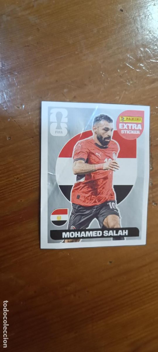 Cromos de f&uacute;tbol: EXTRA STICKER SILVER CROMO PLATA MOHAMED SALAH EGIPTO MUNDIAL WORLD CUP 26 2026 PANINI