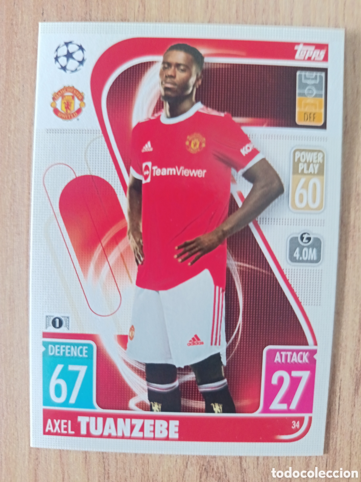 Cromos de f&uacute;tbol: 34 Tuanzebe CHAMPIONS LEAGUE MATCH ATTAX TOPPS 2021-2022 21-22