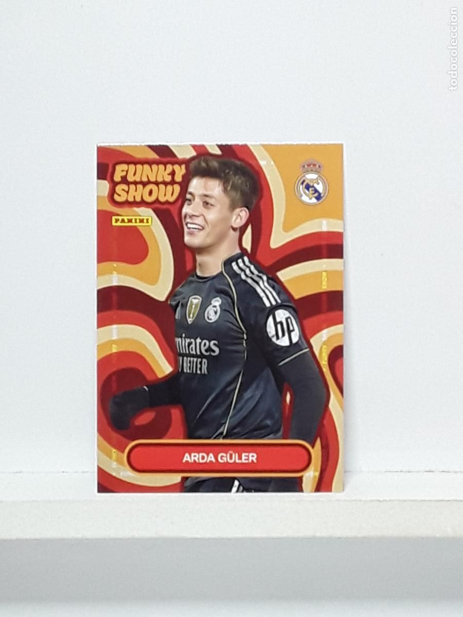 Cromos de f&uacute;tbol: CLUB REAL MADRID OFICIAL 2025 2026 25 26 ALBUM PANINI LIGA N 50 FUNKY SHOW ARDA GULER