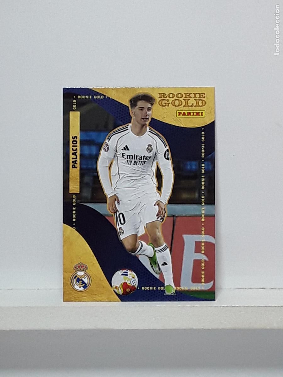 Cromos de f&uacute;tbol: CLUB REAL MADRID OFICIAL 2025 2026 25 26 ALBUM PANINI LIGA N 60 ROOKIE GOLD CESAR PALACIOS