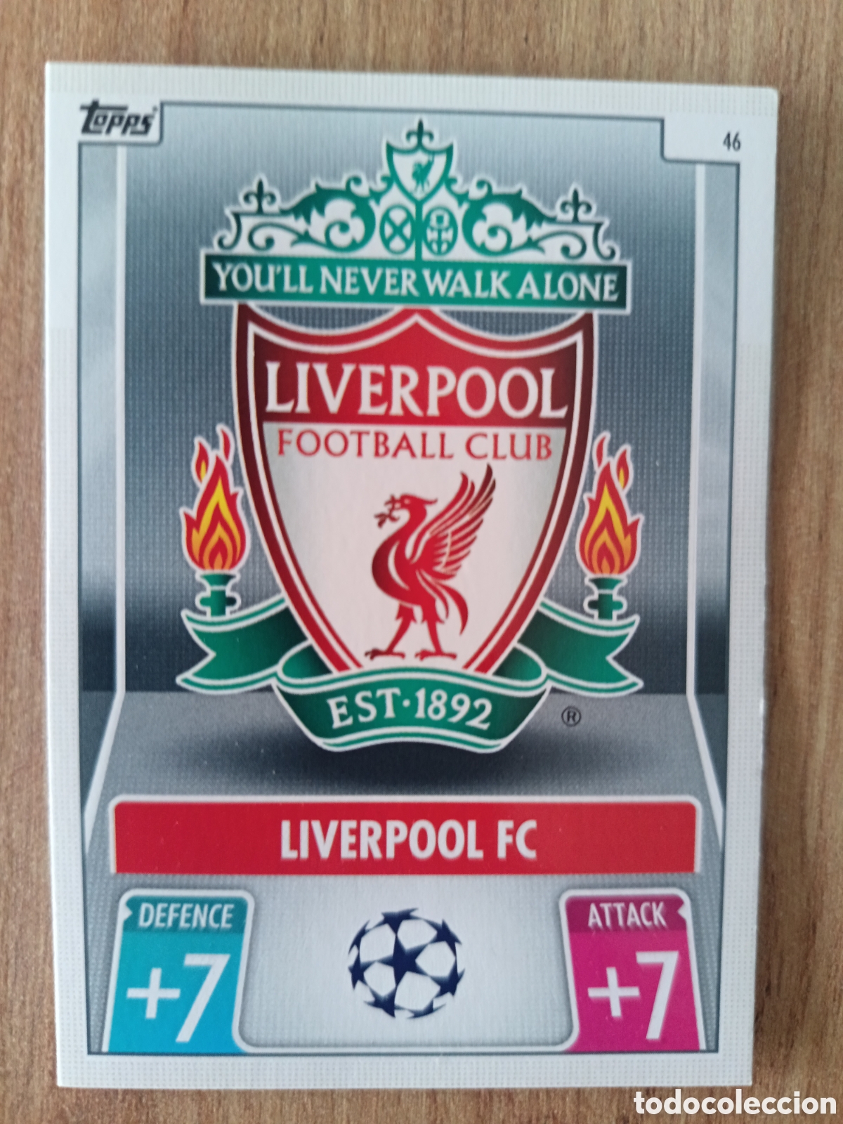 Cromos de f&uacute;tbol: 46 Escudo Liverpool CHAMPIONS LEAGUE MATCH ATTAX TOPPS 2021-2022 21-22