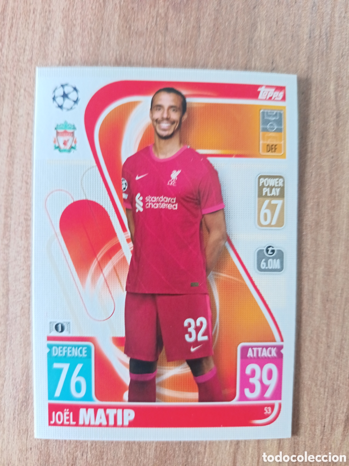 Cromos de f&uacute;tbol: 53 Matip CHAMPIONS LEAGUE MATCH ATTAX TOPPS 2021-2022 21-22