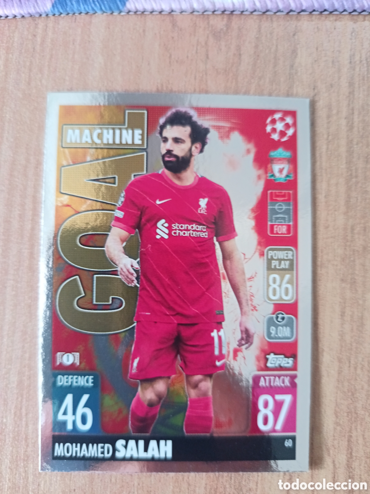 Cromos de f&uacute;tbol: 60 Salah CHAMPIONS LEAGUE MATCH ATTAX TOPPS 2021-2022 21-22