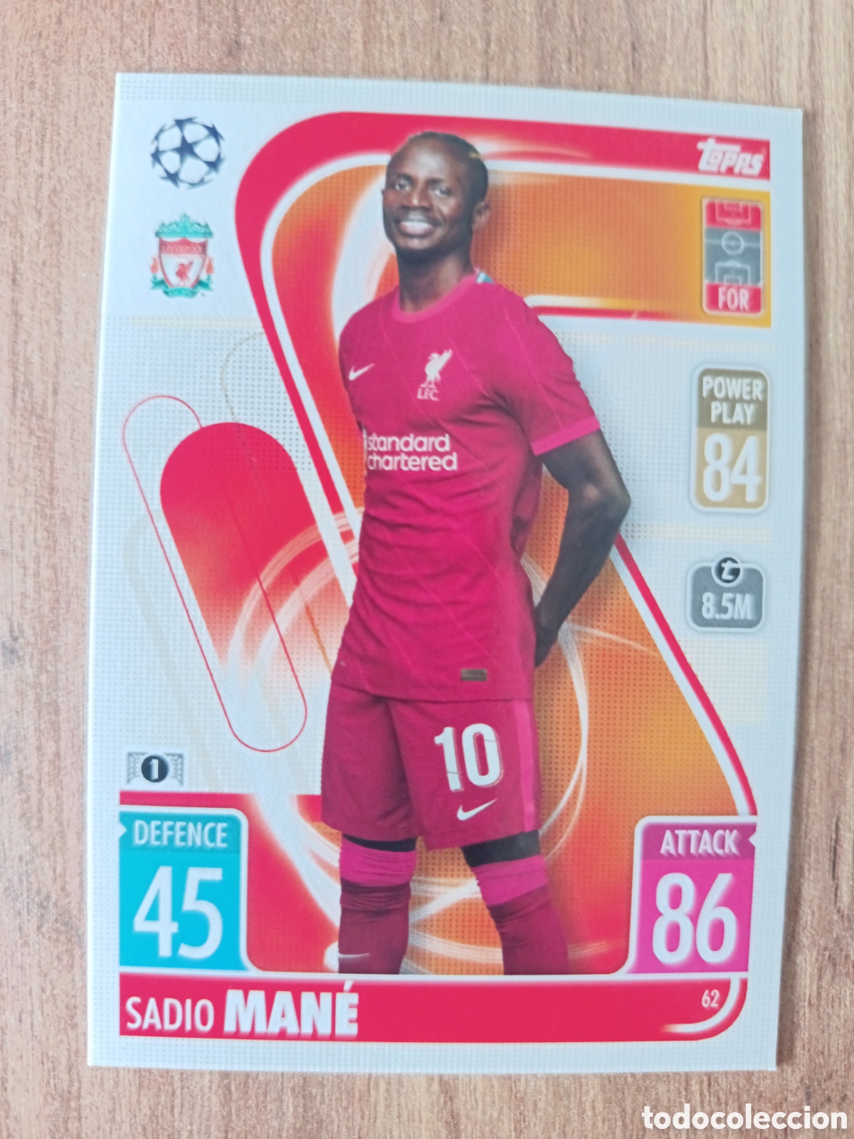 Cromos de f&uacute;tbol: 62 Mane CHAMPIONS LEAGUE MATCH ATTAX TOPPS 2021-2022 21-22