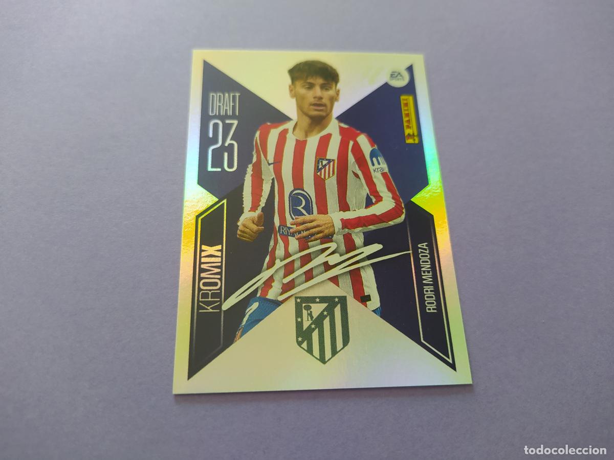 Cromos de f&uacute;tbol: LIGA ESTE 2026 2027 26 27 NUEVO - DRATF KROMIX N&ordm; 21 RODRI MENDOZA ATLETICO DE MADRID