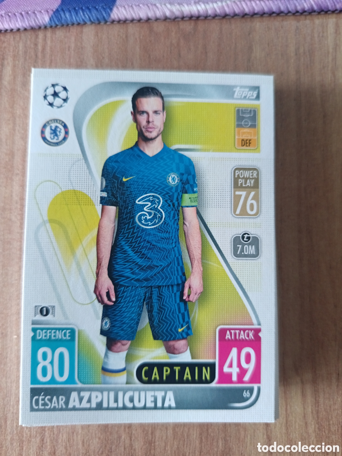 Fu&szlig;ball-Sticker: 66 Azpilicueta CHAMPIONS LEAGUE MATCH ATTAX TOPPS 2021-2022 21-22